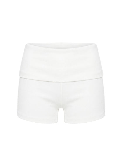 Baseline Low Rise Rib Shorts White