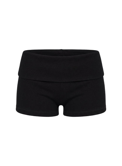 Baseline Low Rise Rib Shorts Black