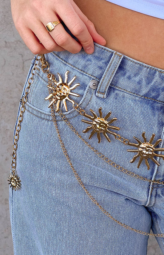Gold Multi Chain Star Belt
