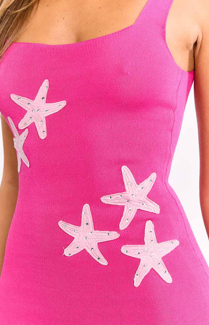 Gorgina Pink Knit Mini Dress