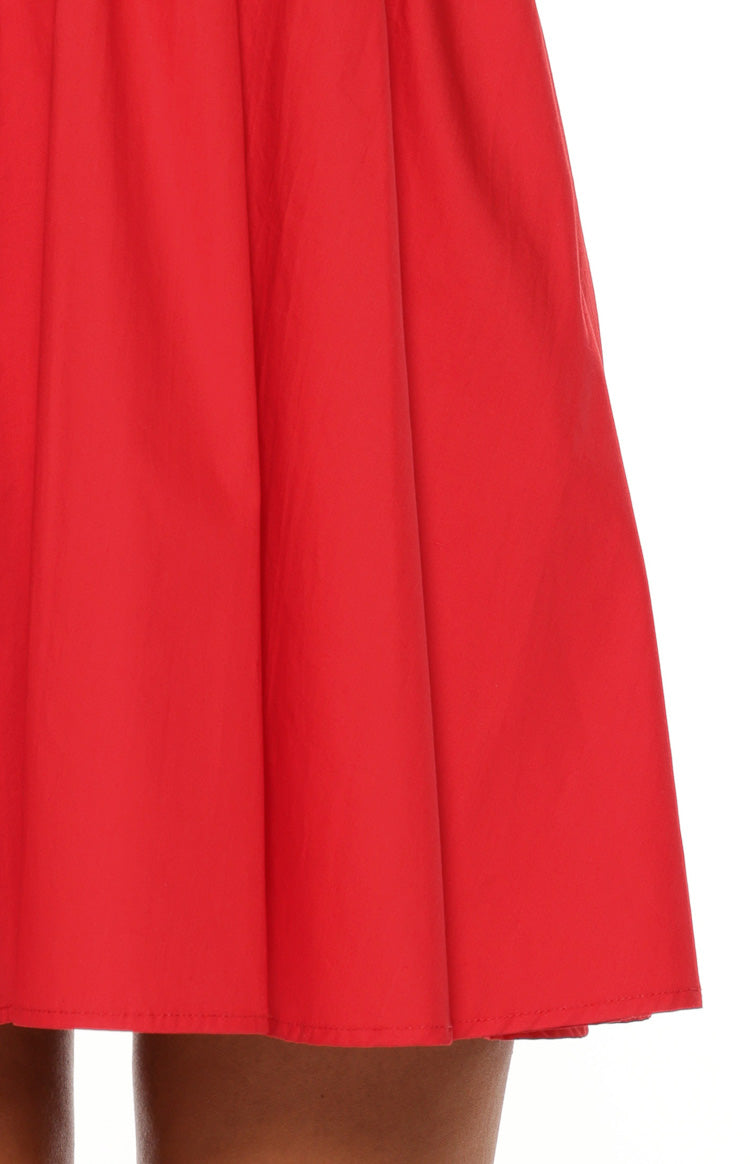 Gracelyn Red Embroidered Mini Dress