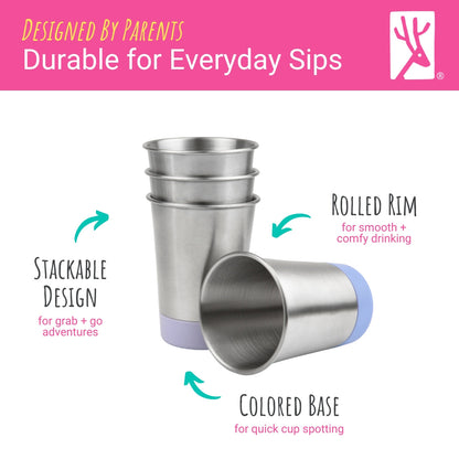 Stainless Steel 12oz Cups (Green/Blue/Yellow/Orange)