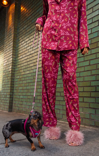 Classic PJ Set ~ Weenies and Martinis Silky