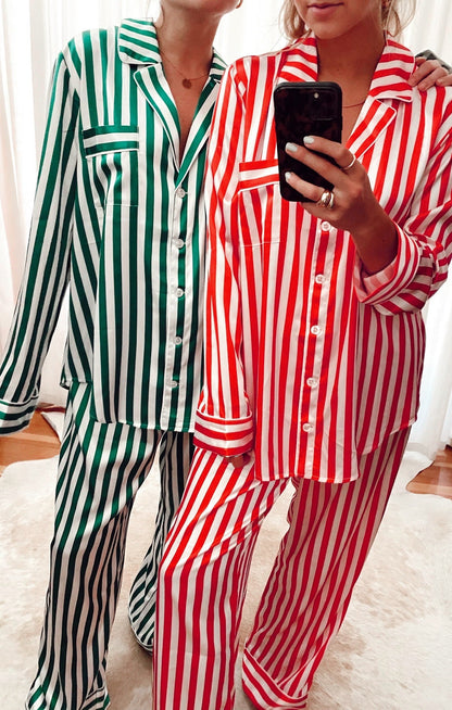 Classic PJ Set ~ Spearmint Stripe