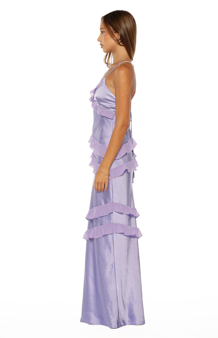 Inara Lilac Ruffle Maxi Dress
