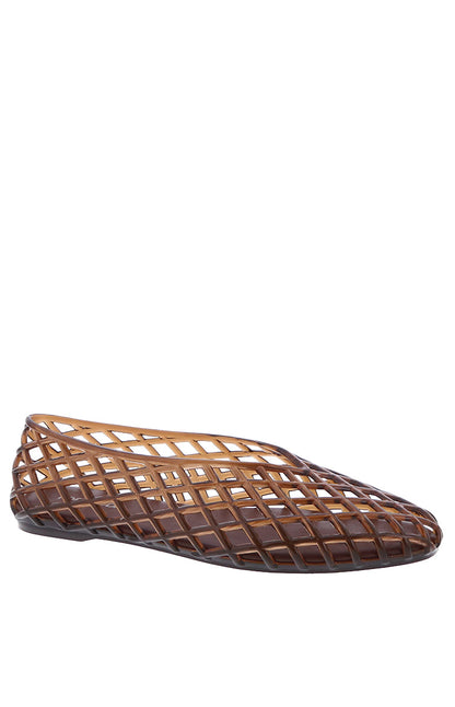 Inka Brown Jelly Ballet Flats