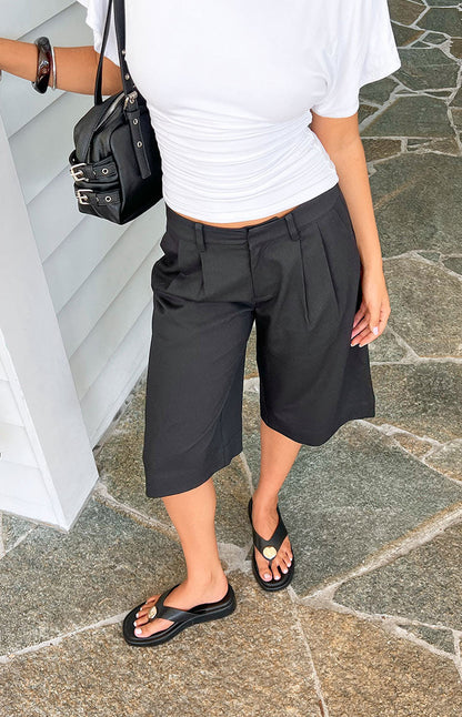Laudine Black Tailored Culottes