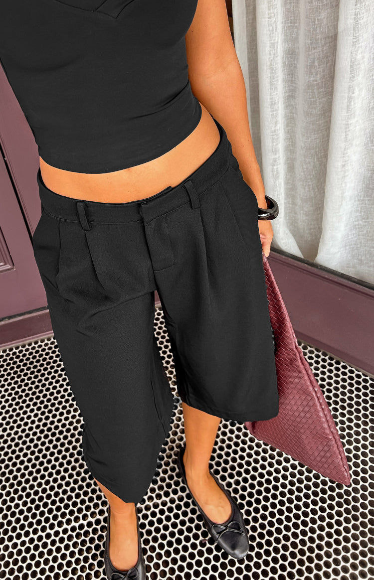 Laudine Black Tailored Culottes