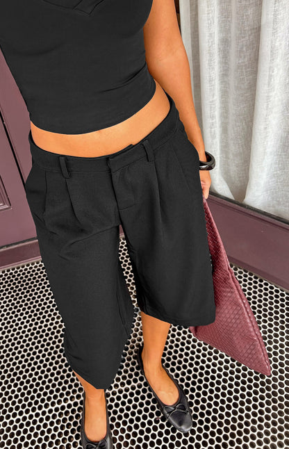 Laudine Black Tailored Culottes
