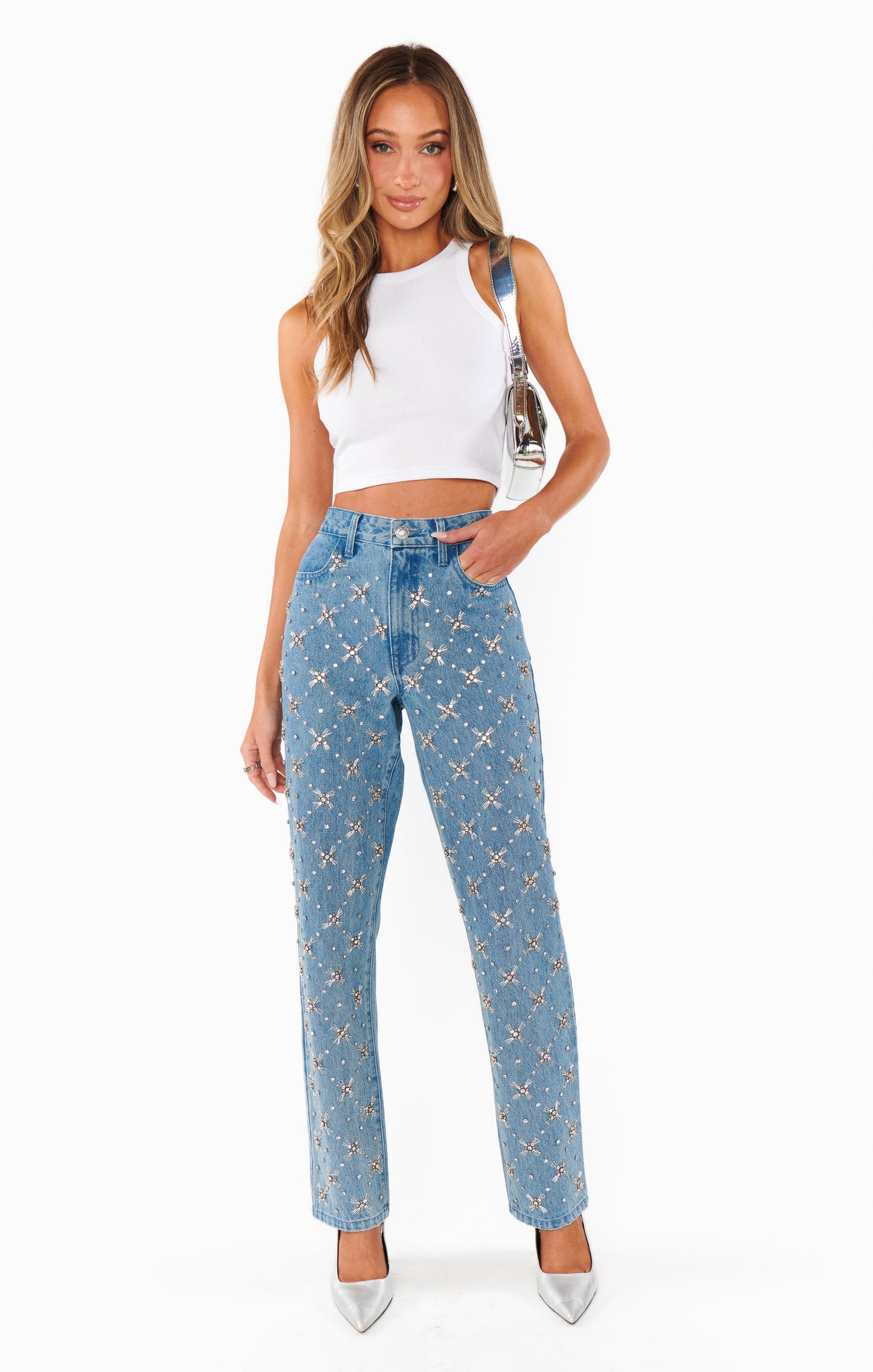 Icon Jeans ~ Jeweled Indigo