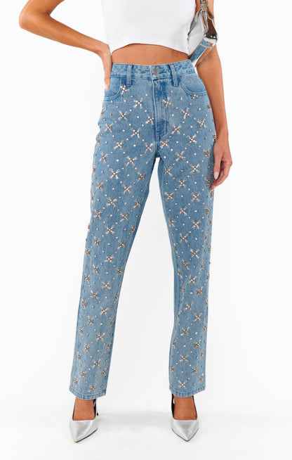 Icon Jeans ~ Jeweled Indigo