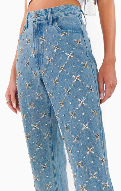 Icon Jeans ~ Jeweled Indigo
