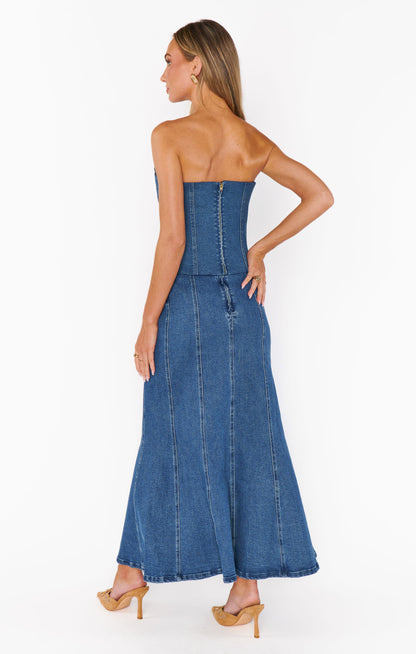 Baton Rouge Skirt ~ Blue Indigo