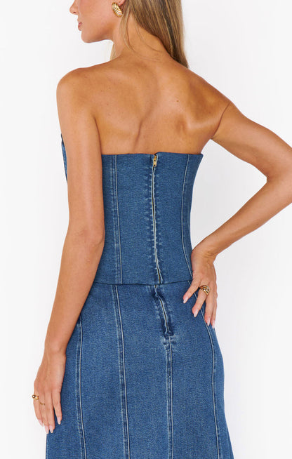 Baton Rouge Top ~ Blue Indigo