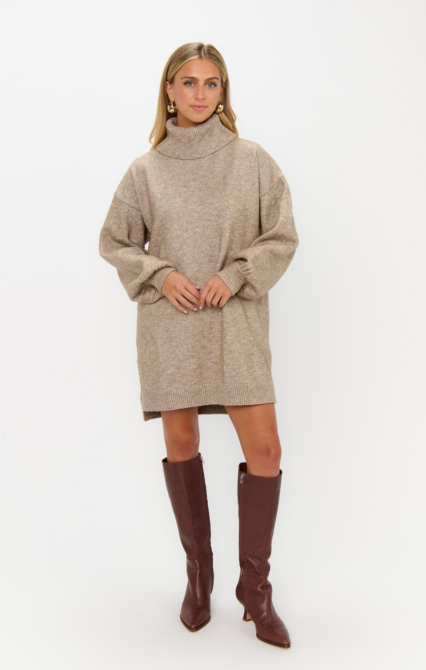 Chester Sweater Dress ~ Oatmeal Knit