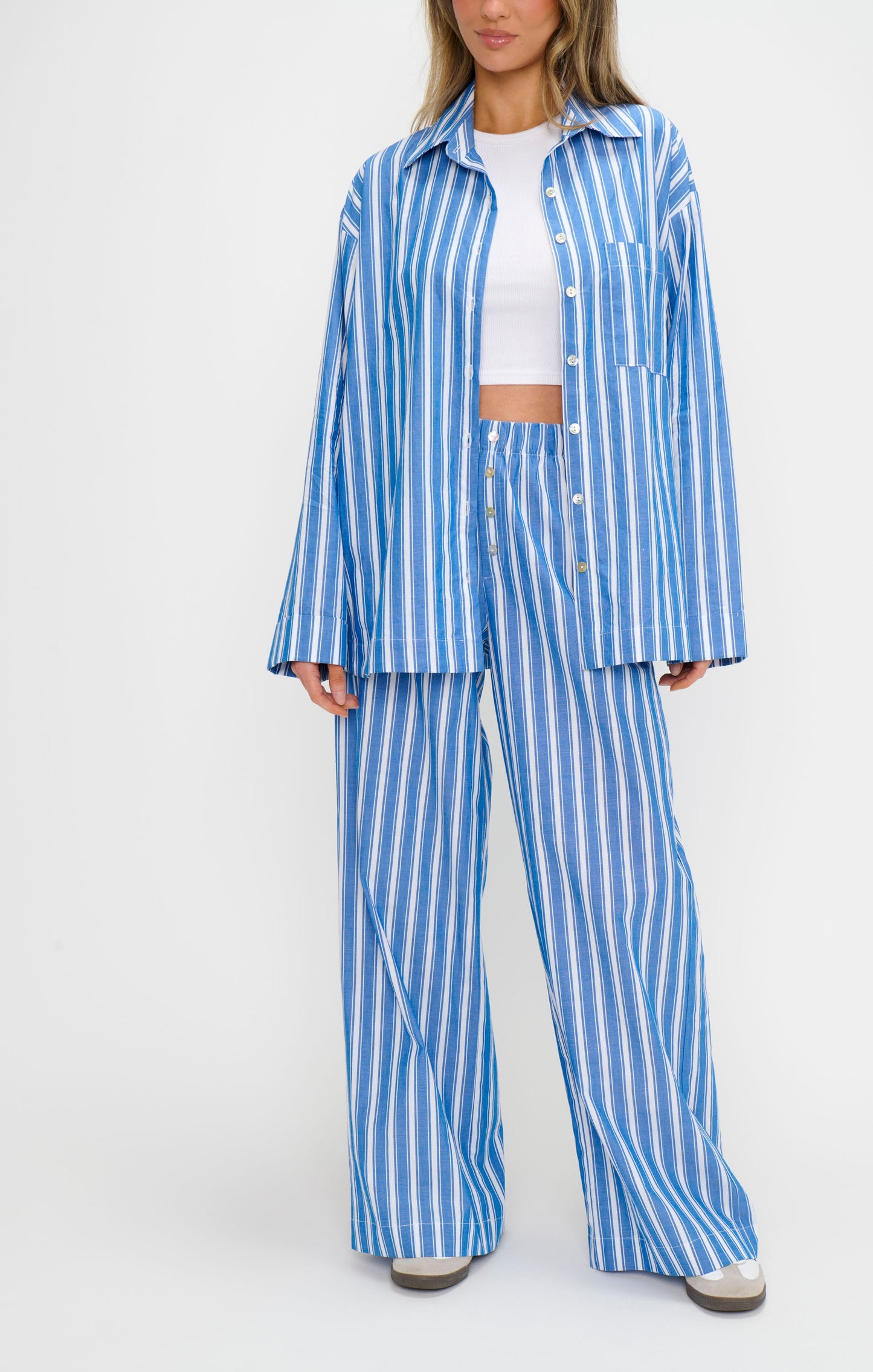 Braxton Button Down ~ Coastal Blue Stripe