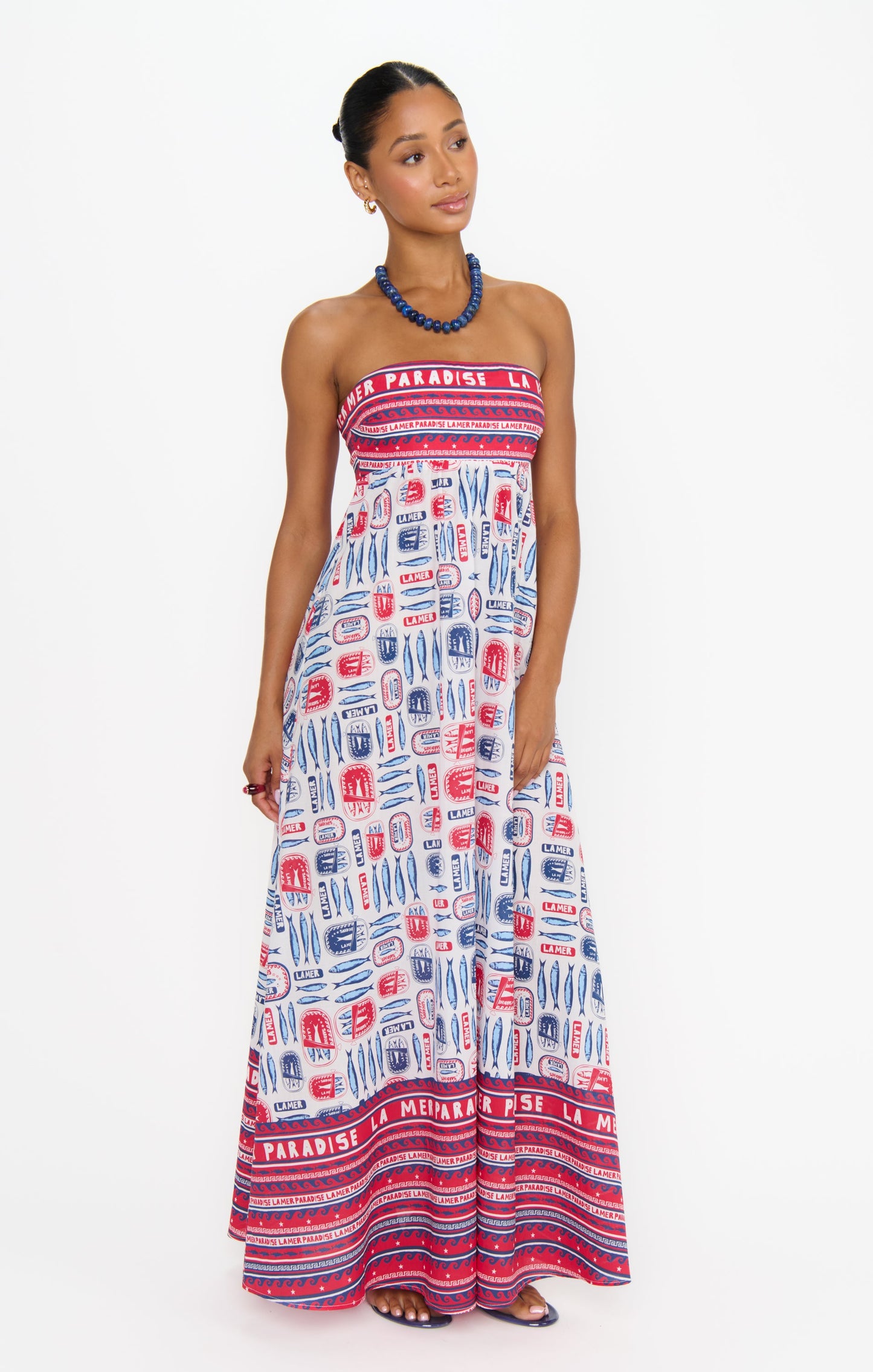 Day Out Maxi Dress ~ Sardine Border