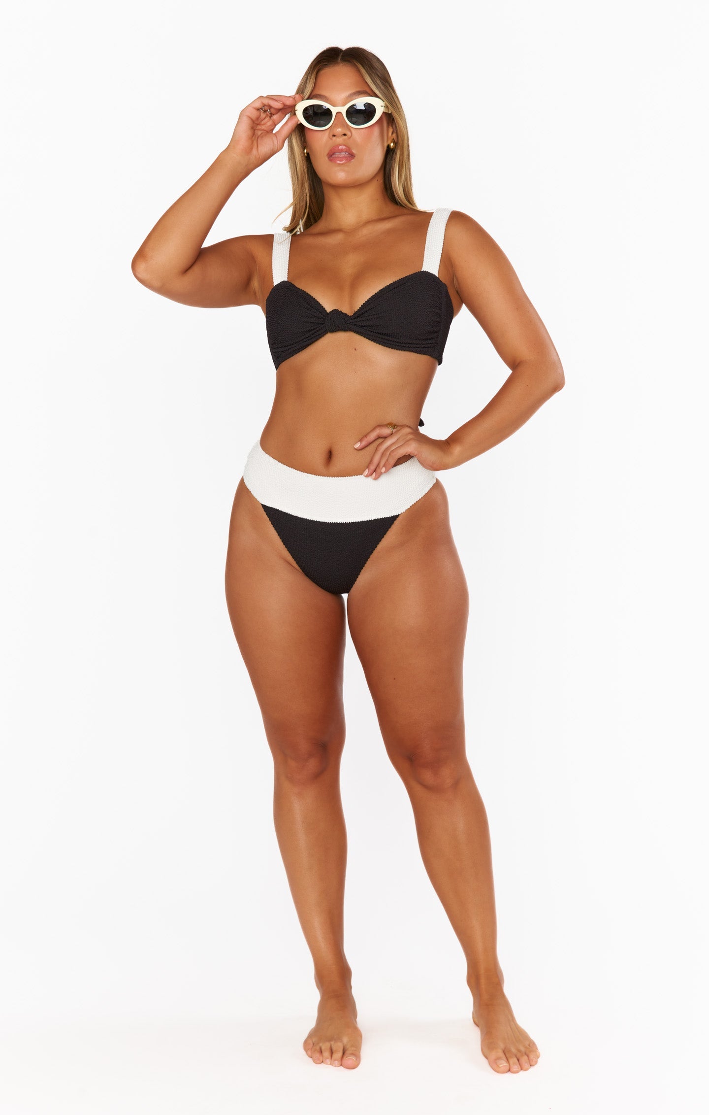Del Rey Bottom ~ Domino Colorblock Scrunch