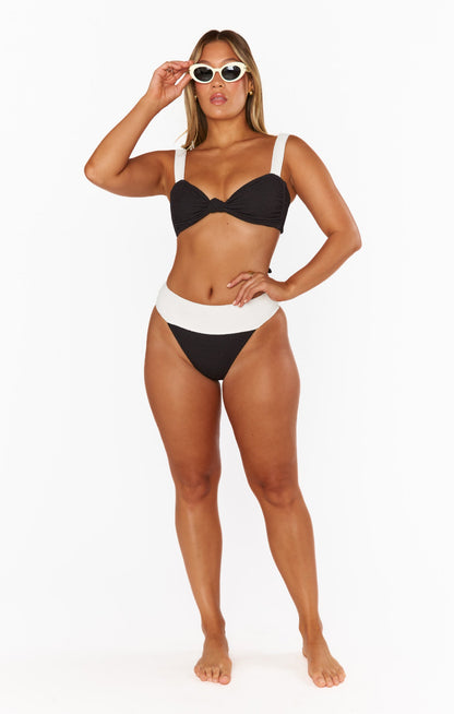 Del Rey Bottom ~ Domino Colorblock Scrunch