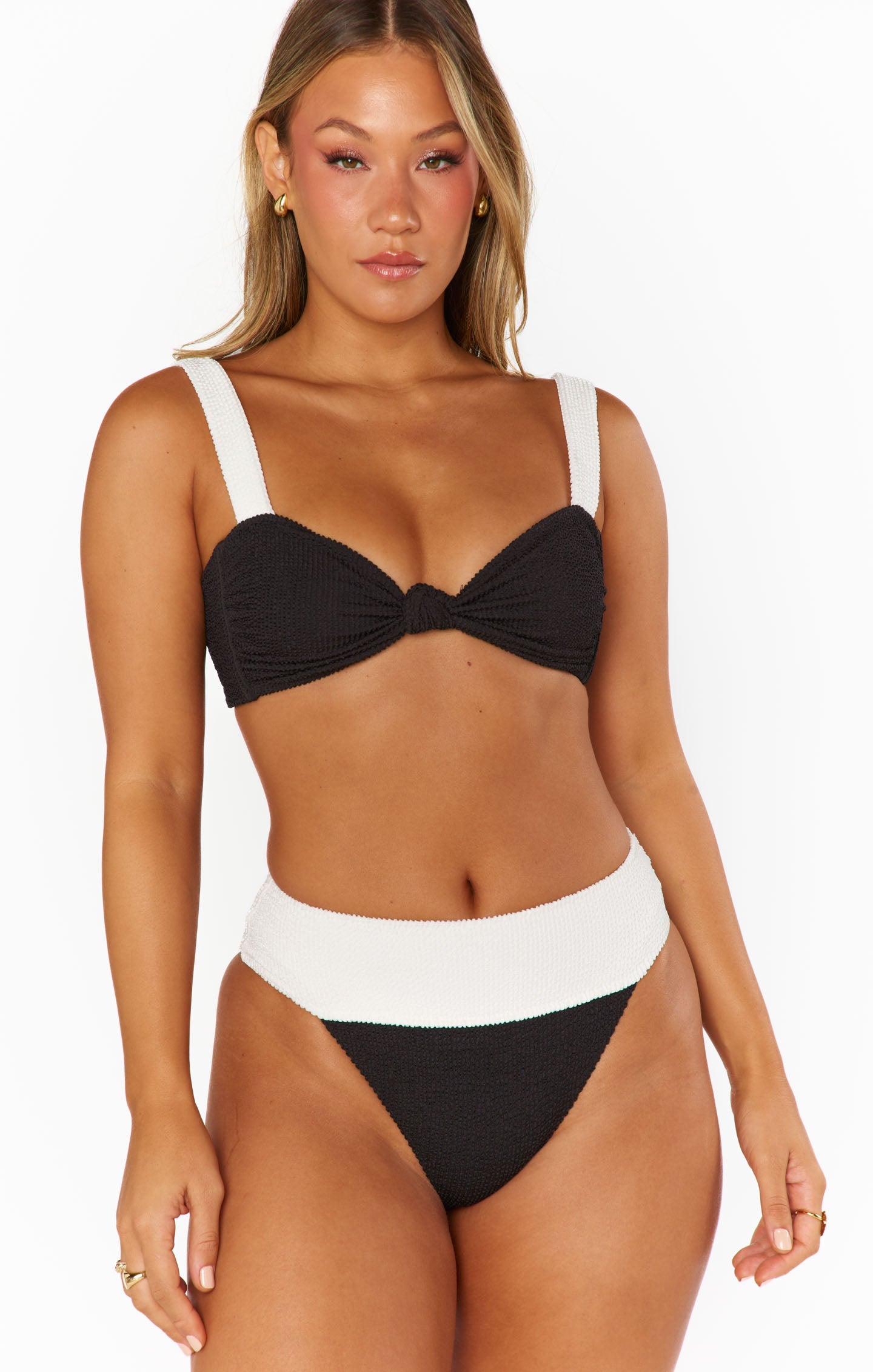 Del Rey Bottom ~ Domino Colorblock Scrunch