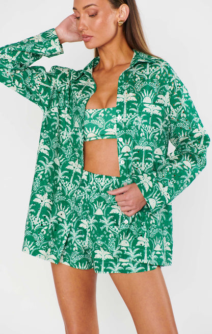 Carry On Button Down ~ Tiki Palms