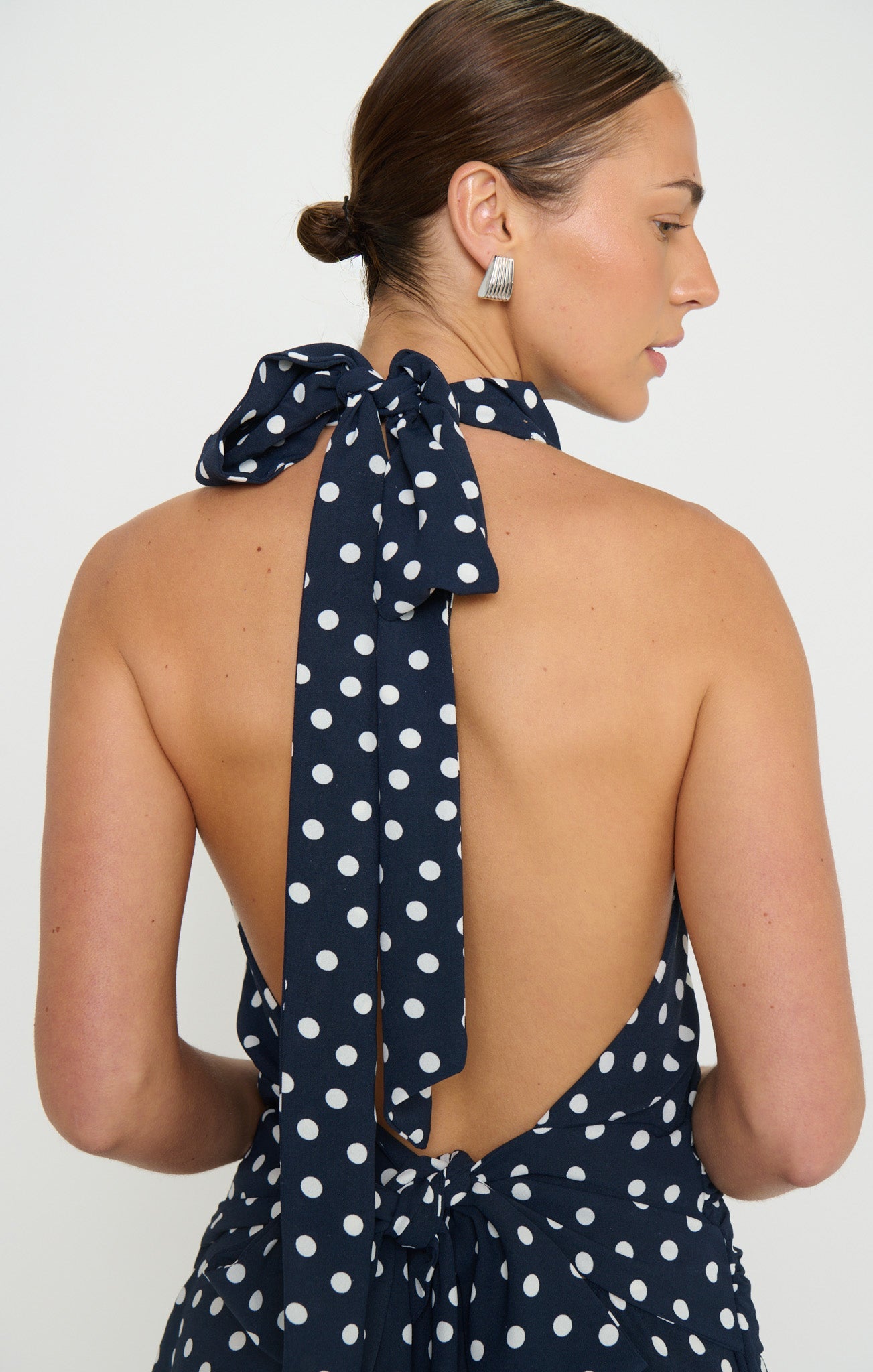 Brynn Mini Dress ~ Navy Polka Dot