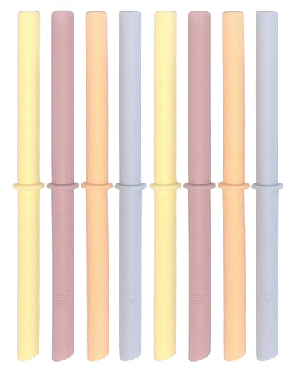Silicone Straws with Stoppers | 6.29"/16cm Length | 8oz & 10oz Jars | 8 Pack
