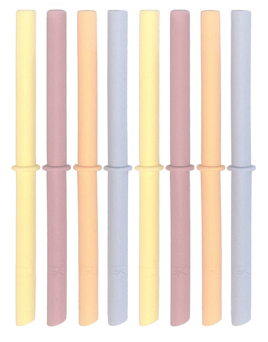 Silicone Straws with Stoppers | 7.9"/20cm Length | 12oz & 16oz Jars | 8 Pack