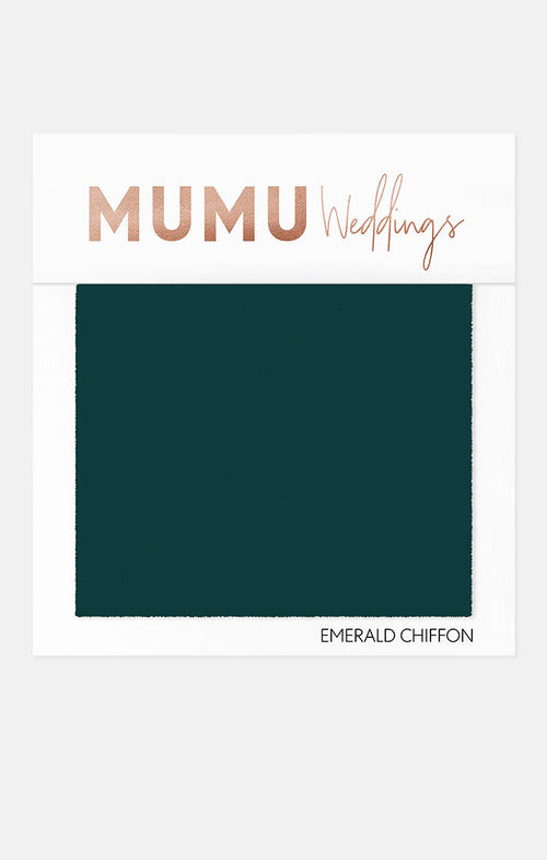 Bridesmaid Fabric Swatch ~ Emerald Chiffon