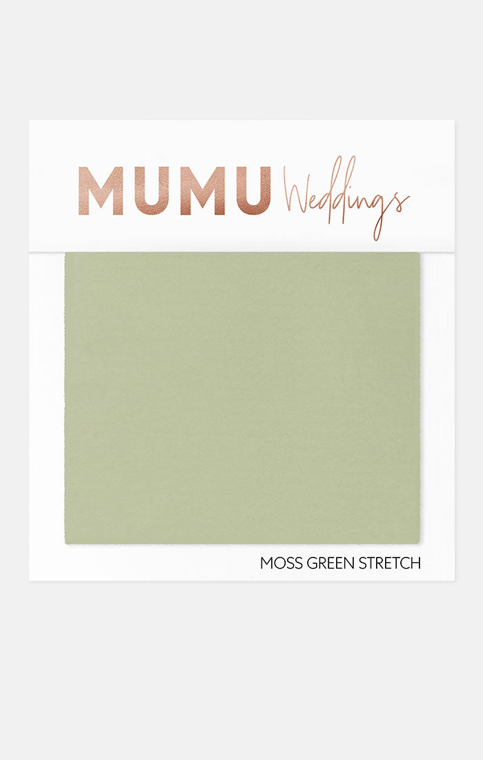 Bridesmaid Fabric Swatch ~ Moss Green Stretch