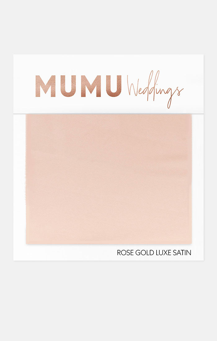 Bridesmaid Fabric Swatch ~ Rose Gold Luxe Satin