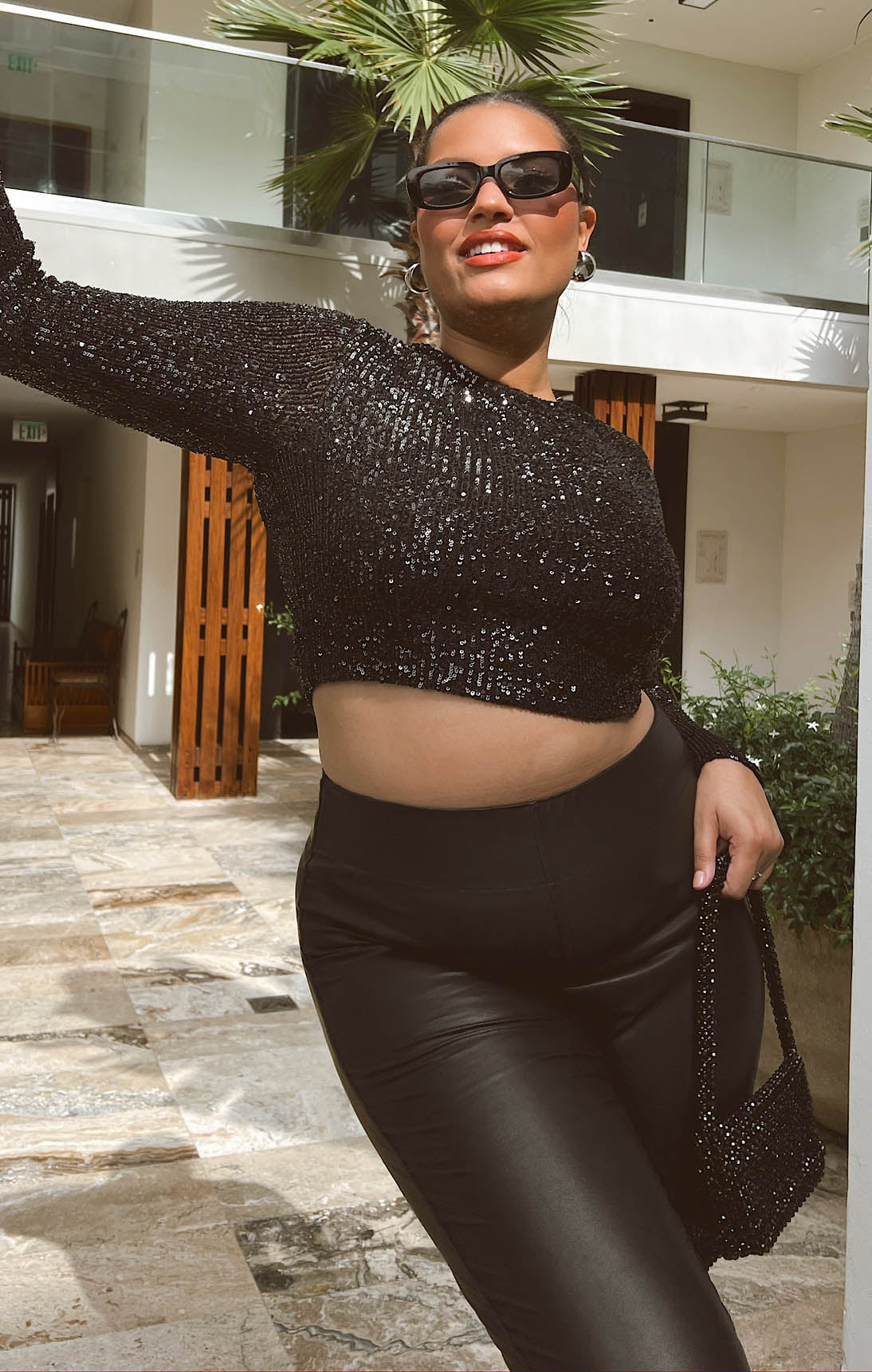Last Call Top ~ Midnight Glitz Sequins