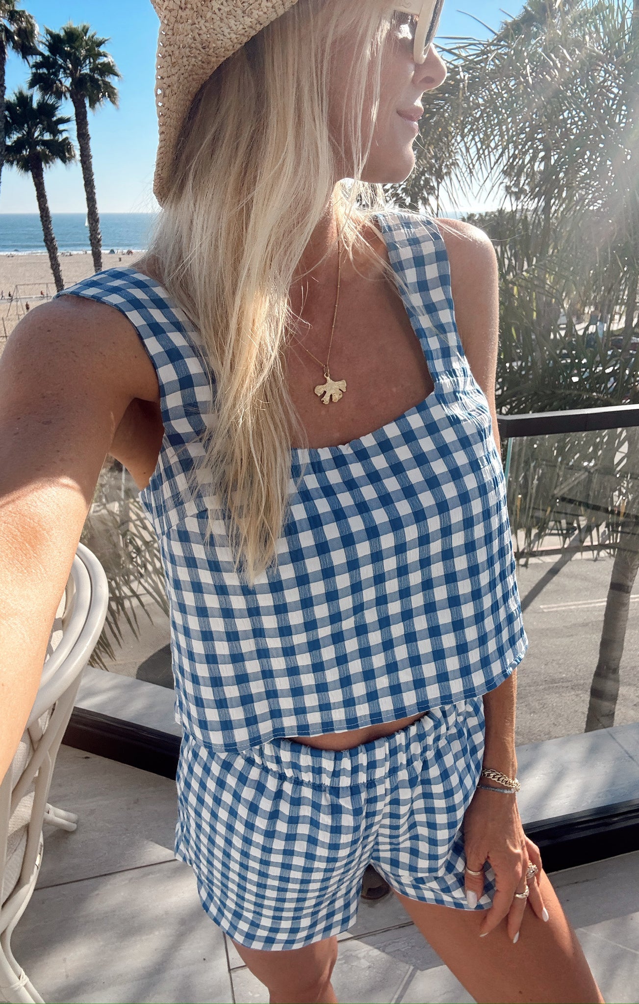 Hendrix Dolphin Shorts ~ Blue Bounty Gingham