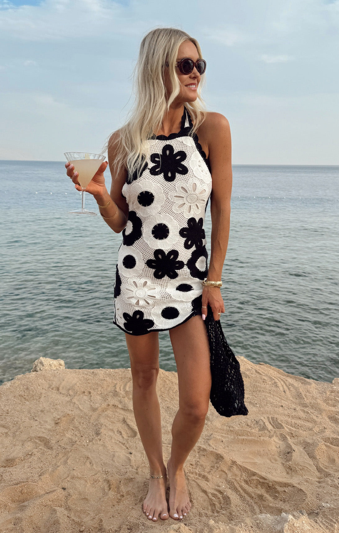 Happy Halter Mini Dress ~ Toasted Coconut Crochet