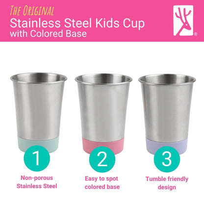 Stainless Steel 12oz Cups (Green/Blue/Yellow/Orange)