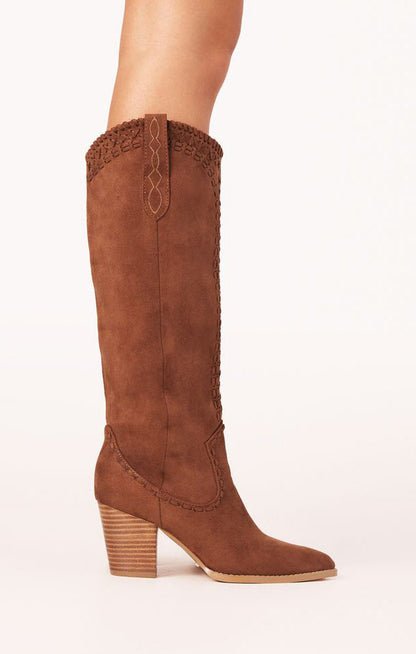 Billini Finley Cowboy Boot ~ Mahogany Suede