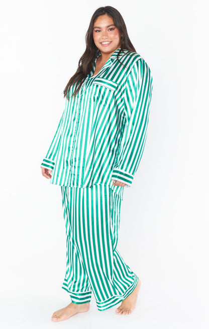 Classic PJ Set ~ Spearmint Stripe
