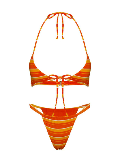 Another Sunny Day Bikini Top Orange Stripe
