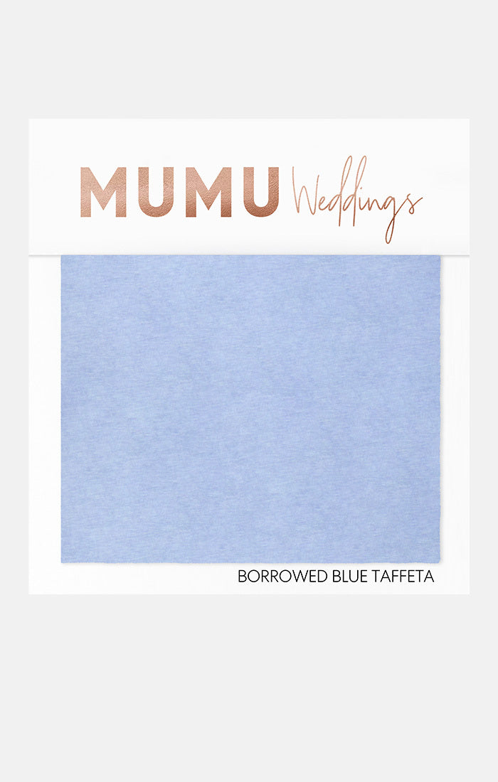 Bridesmaid Fabric Swatch ~ Borrowed Blue Taffeta