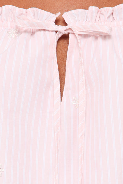 Olivienne Mini Dress - Pink Stripe
