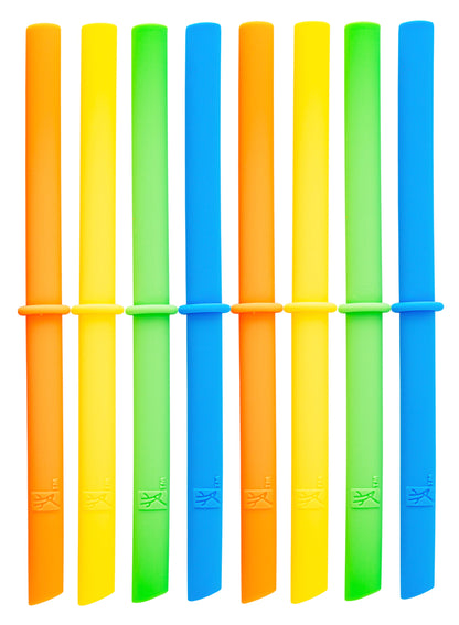 Silicone Straws with Stoppers | 6.29"/16cm Length | 8oz & 10oz Jars | 8 Pack