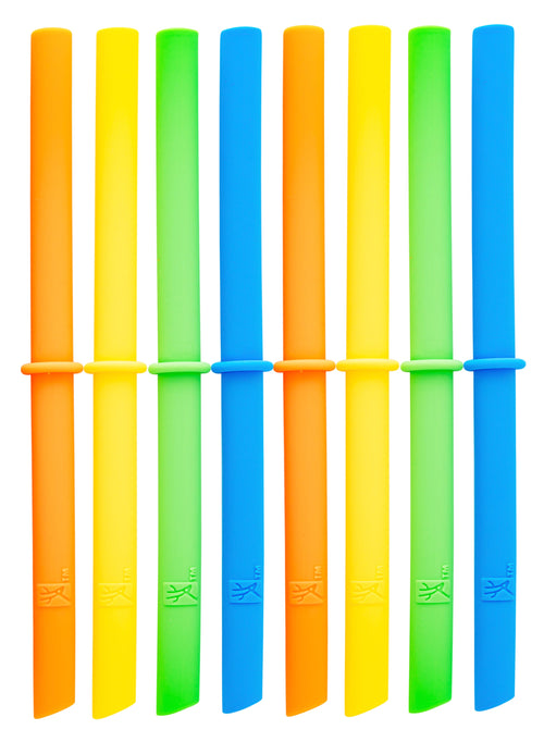 Silicone Straws with Stoppers | 6.29"/16cm Length | 8oz & 10oz Jars | 8 Pack