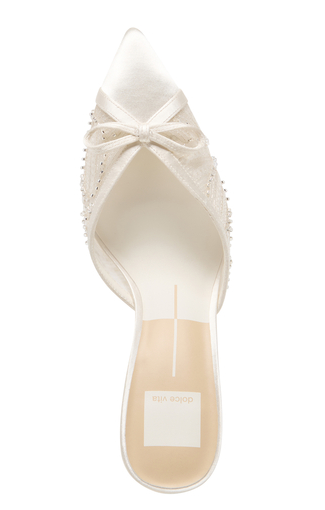 Dolce Vita Emit Heel ~ Soft White Beaded Mesh