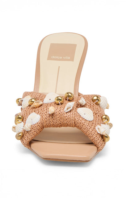 Dolce Vita Tylah Heel ~ Toffee Beaded Raffia