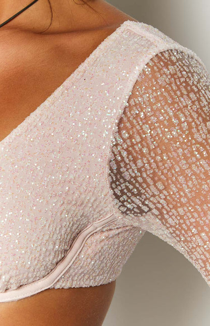 Iza Pink Crop Top