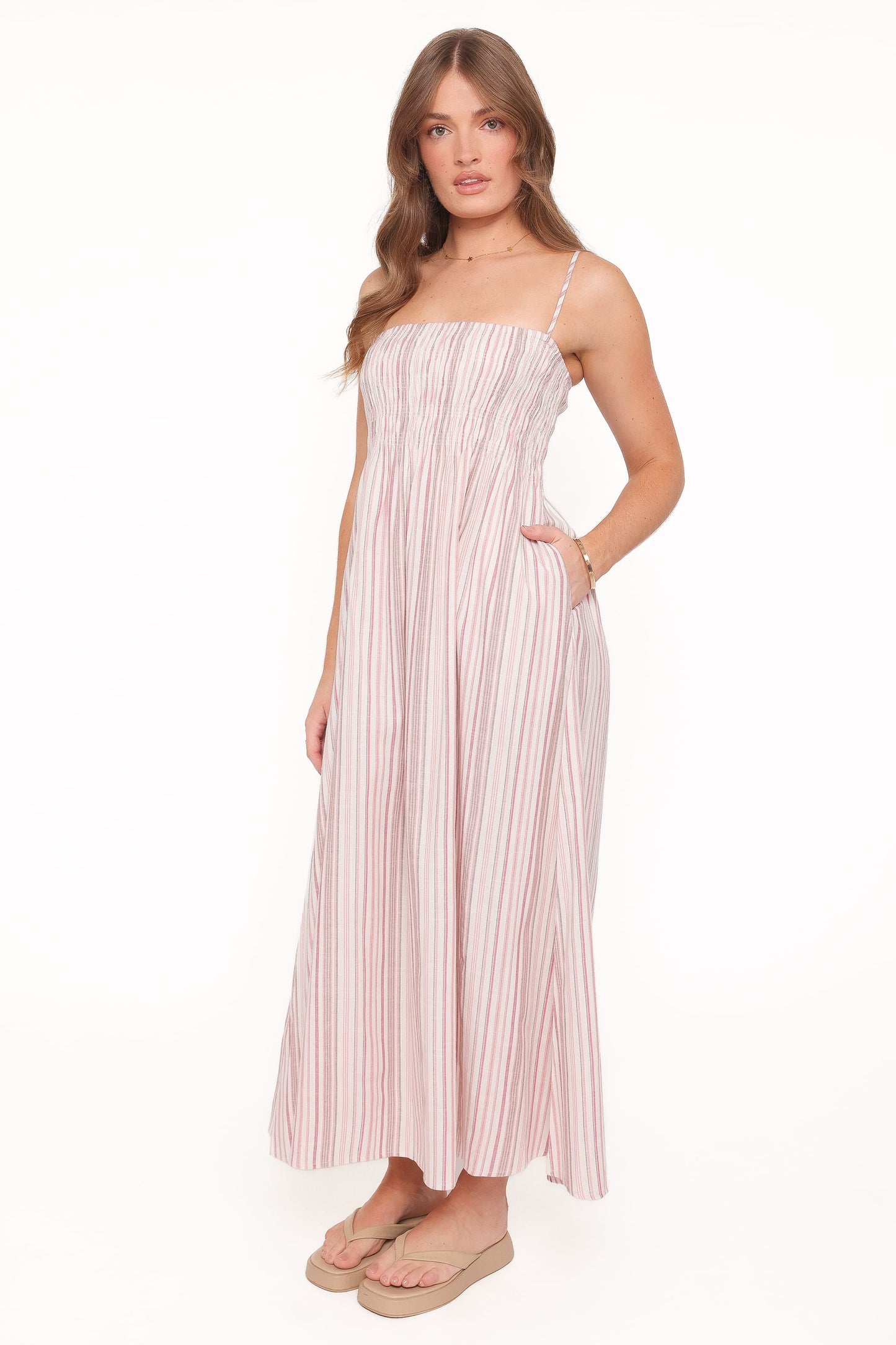 Bindy Maxi Dress - Pink Stripe
