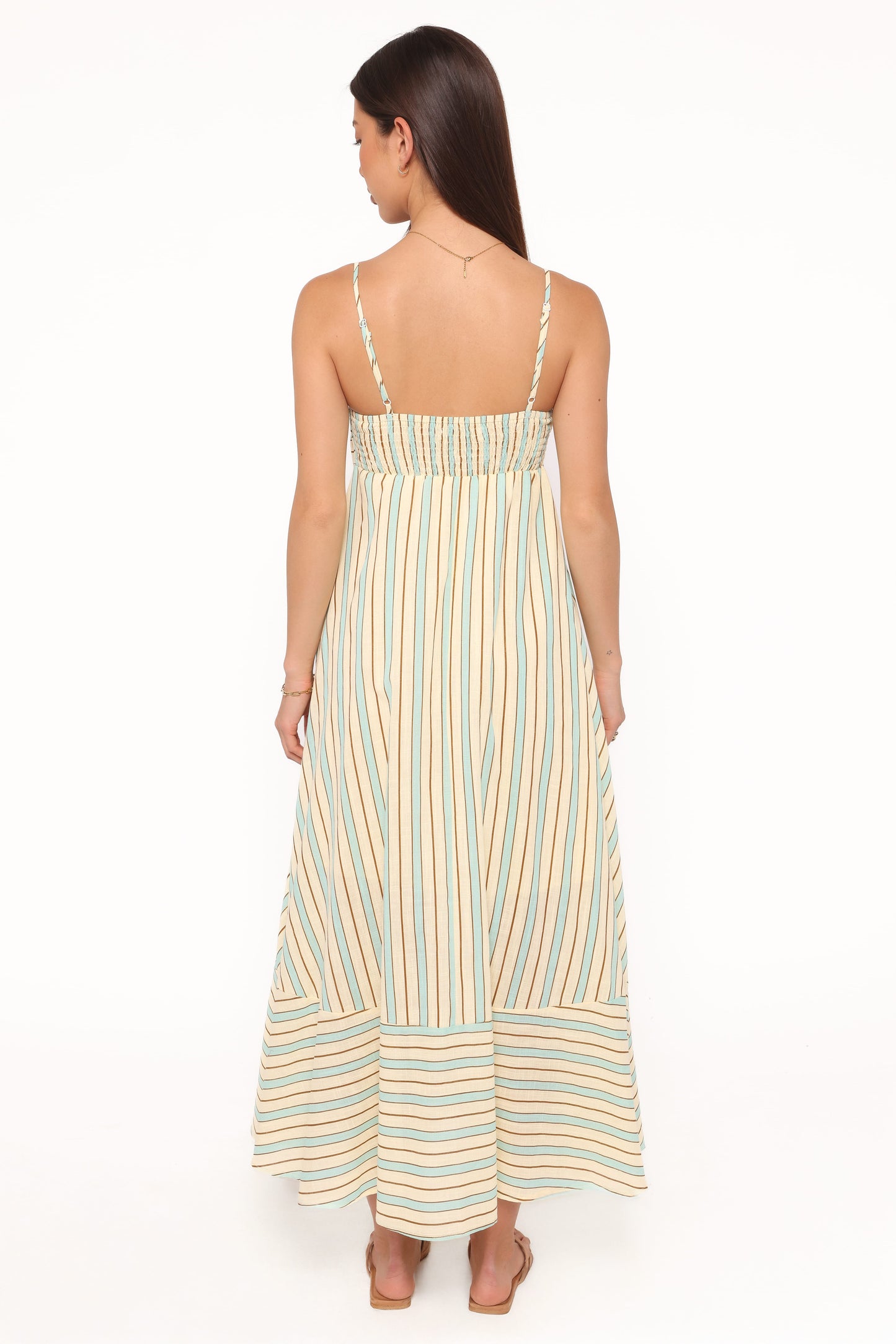 Brea Maxi Dress - Green Stripe