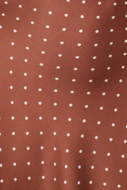 Cassinda Mini Dress - Brown Polka Dot