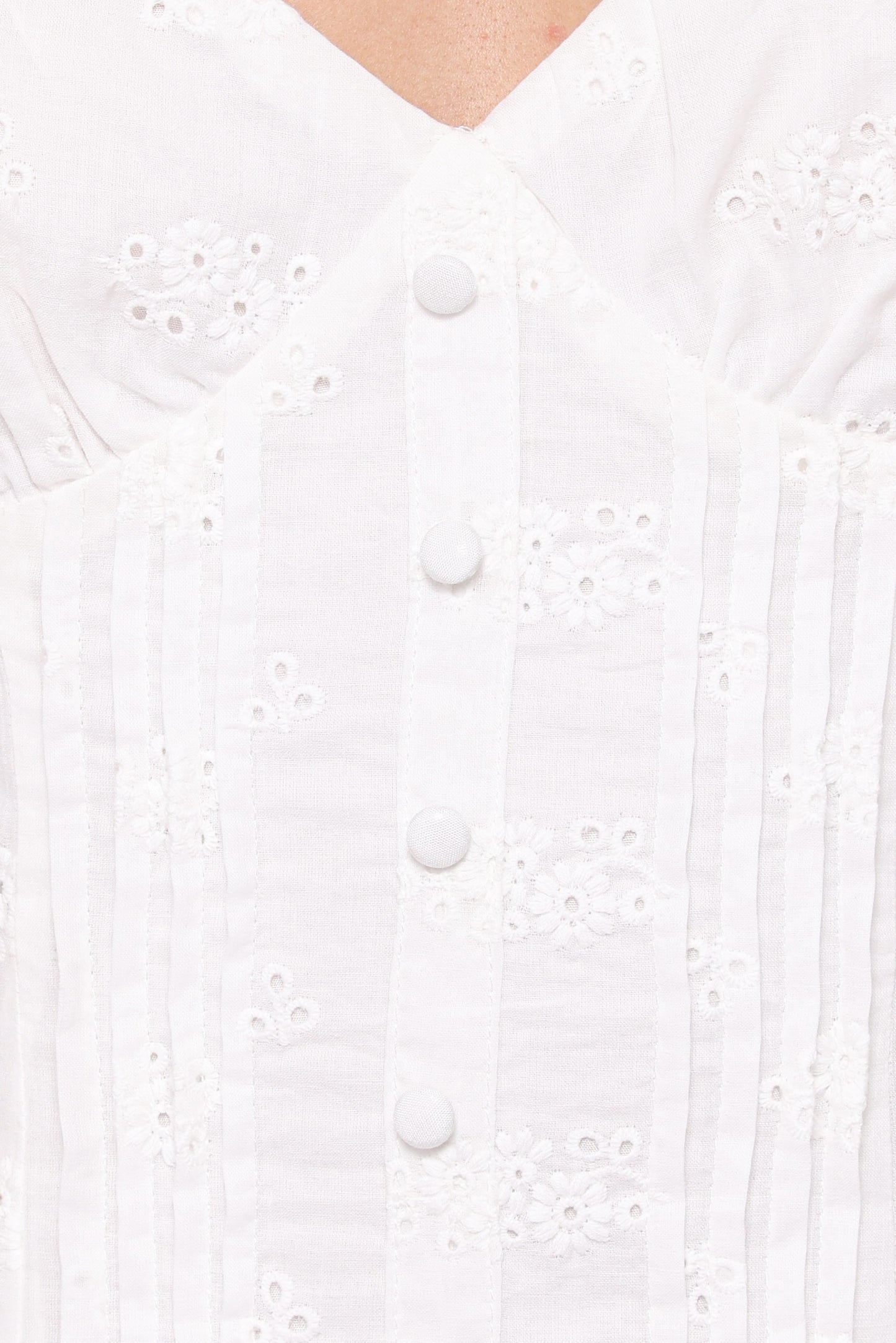 Cherish Eyelet Mini Dress - White
