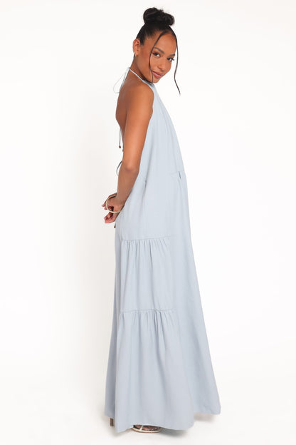 Eimear Halterneck Maxi Dress - Blue